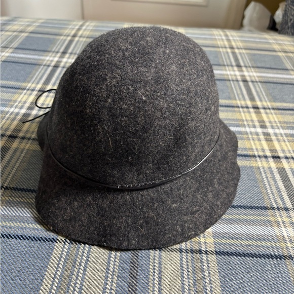 Filippo Catarzi Bucket Hat Winter 100% Wool Gray Black - Picture 4 of 4